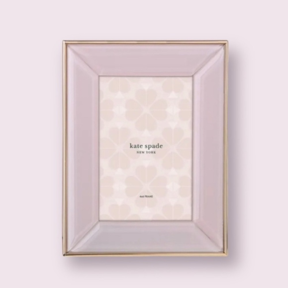 kate spade charles lane 4x6 frame, blush